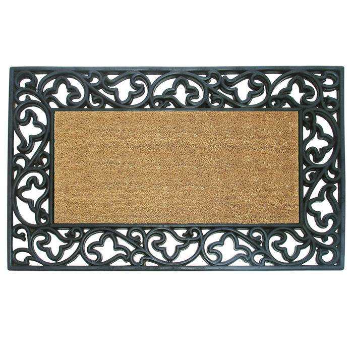 Rubber Coir Doormat Acanthus, Plain - 22" x 36"