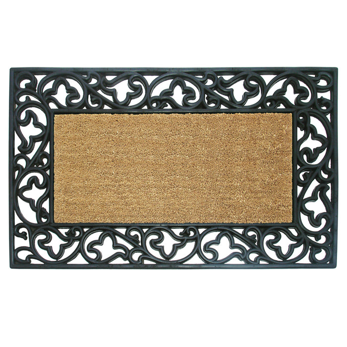 Rubber Coir Doormat Acanthus, Plain - 30" x 48"