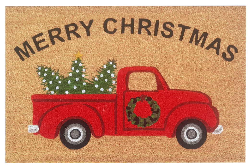 SuperScraper Vinyl Coir Doormat - Merry Christmas 18" x 27"