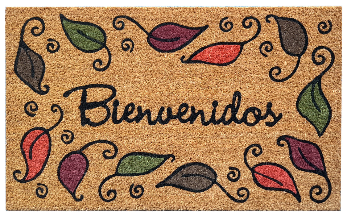 SuperScraper Vinyl Coir Doormat - Fall Whimsy 18" x 30"