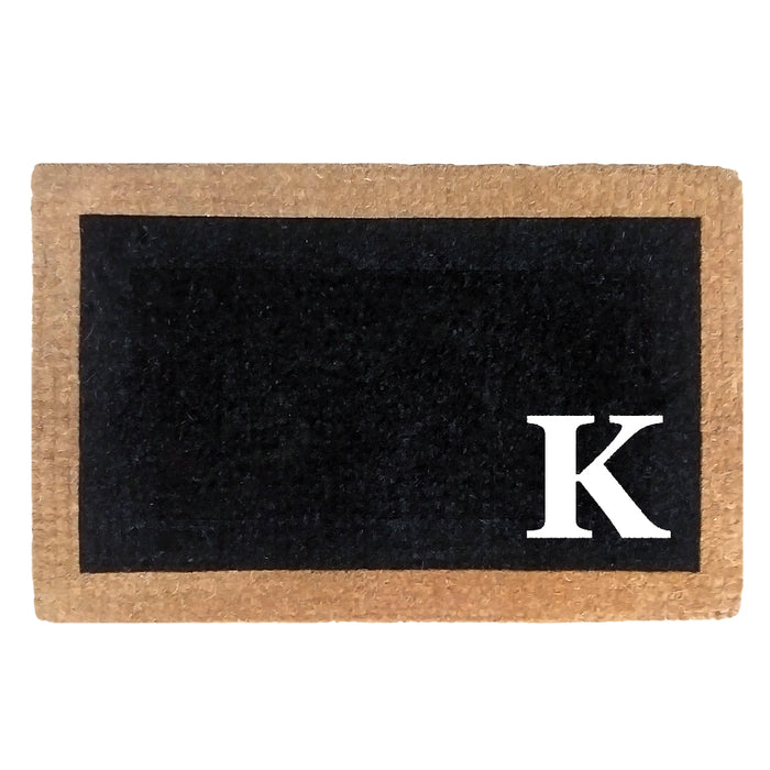 Heavy Duty Coco Mat Eclipse, Monogram K - 24" x 57"