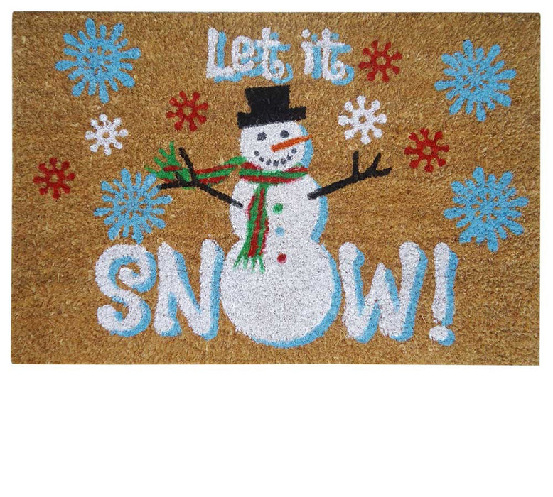 SuperScraper Coir Doormat - Let It Snow 16" x 24"