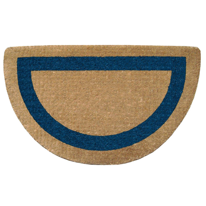 Heavy Duty Coir Door Mat Single Picture Frame, Plain - Blue 22" x 36"