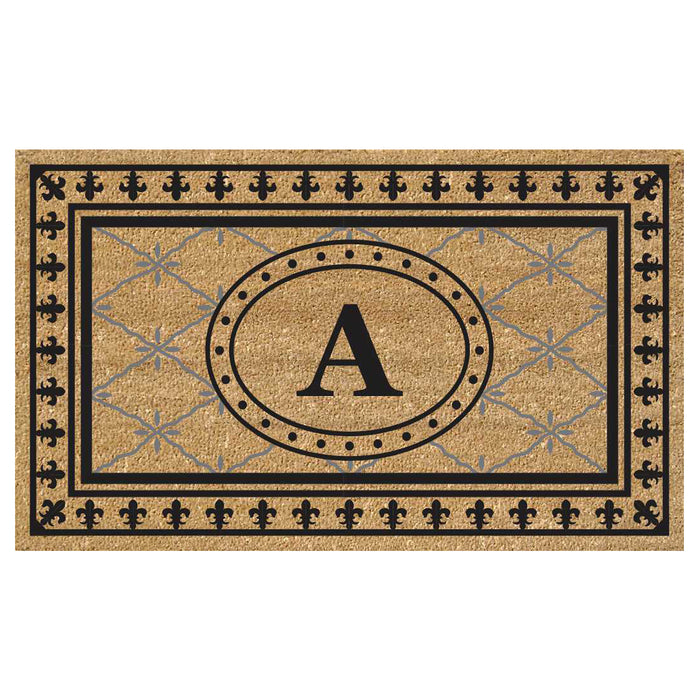 Superscraper Door Mat Bungalow, Monogram A - 18" x 30"