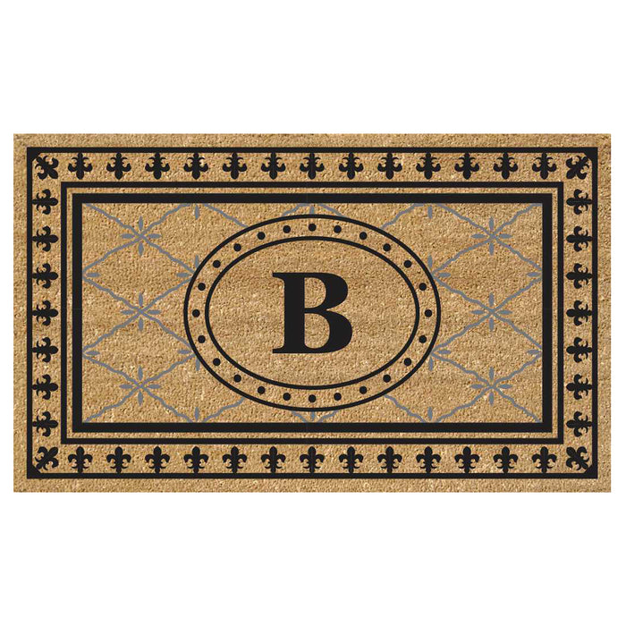 Superscraper Door Mat Bungalow, Monogram B - 18" x 30"