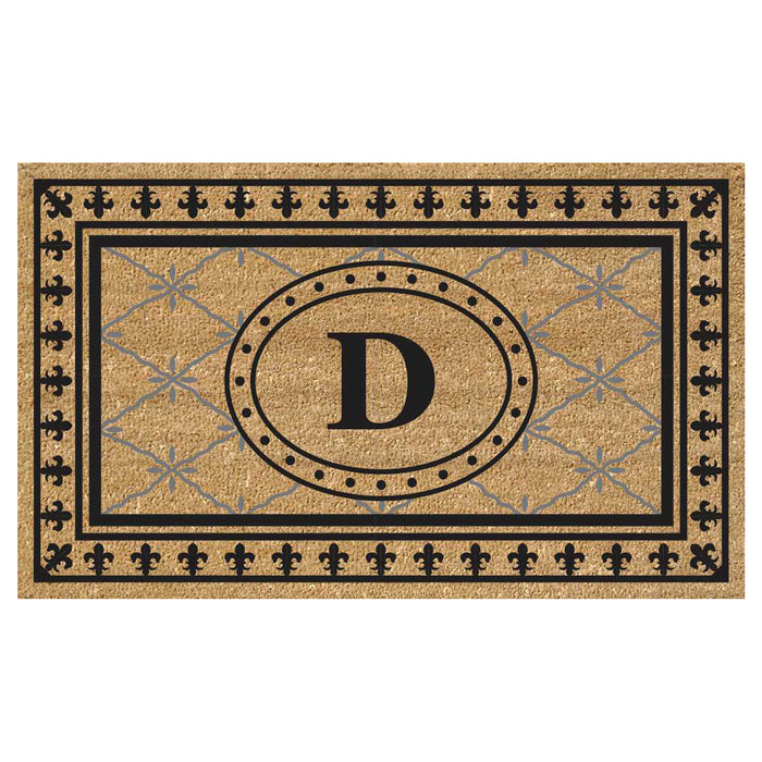 Superscraper Door Mat Bungalow, Monogram D - 18" x 30"