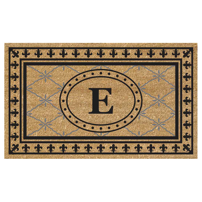 Superscraper Door Mat Bungalow, Monogram E - 18" x 30"