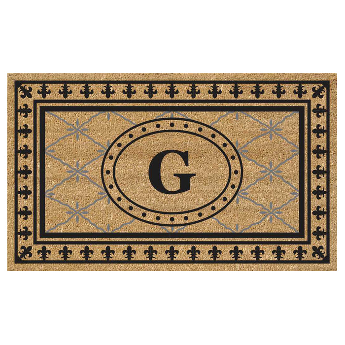 Superscraper Door Mat Bungalow, Monogram G - 18" x 30"