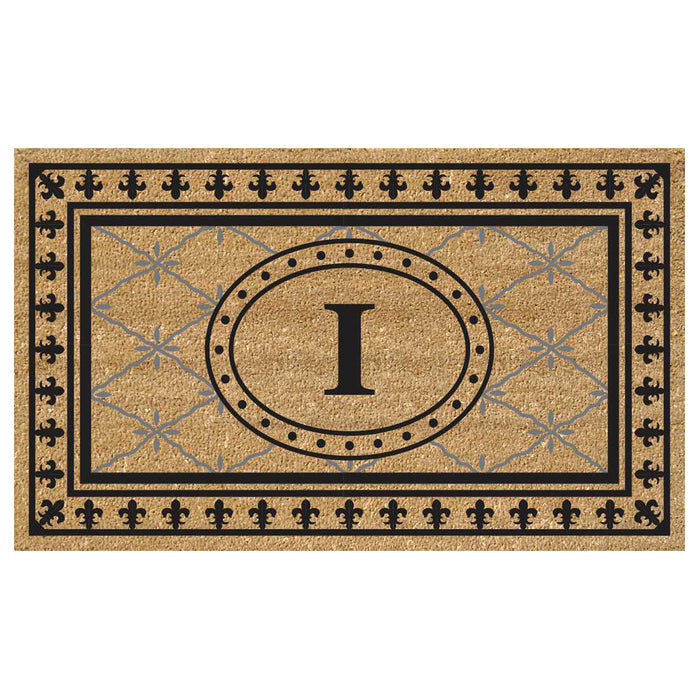 Superscraper Door Mat Bungalow, Monogram I - 18" x 30"