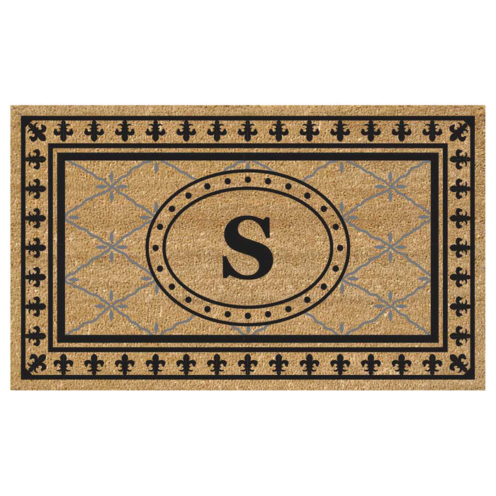 Superscraper Door Mat Bungalow, Monogram S - 18" x 30"