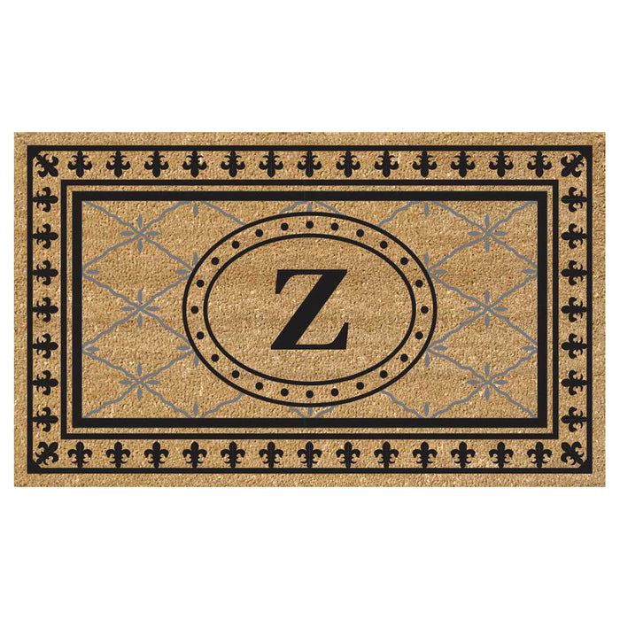 Superscraper Door Mat Bungalow, Monogram Z - 18" x 30"