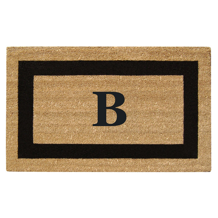 Superscraper Door Mat Single Picture Frame, Monogram B - 20" x 36"