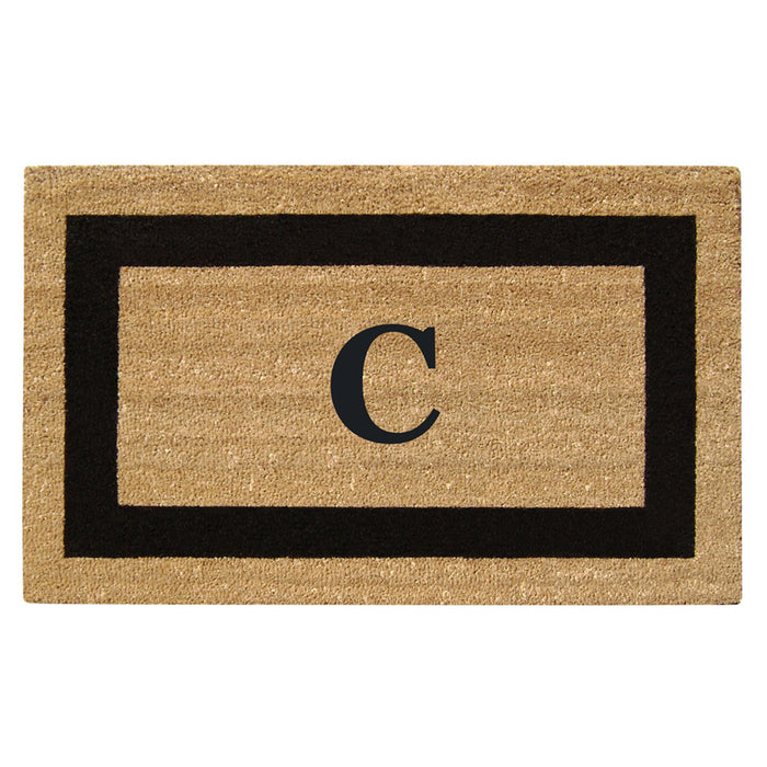 Superscraper Door Mat Single Picture Frame, Monogram C - 20" x 36"