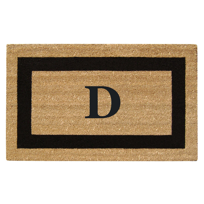 Superscraper Door Mat Single Picture Frame, Monogram D - 20" x 36"