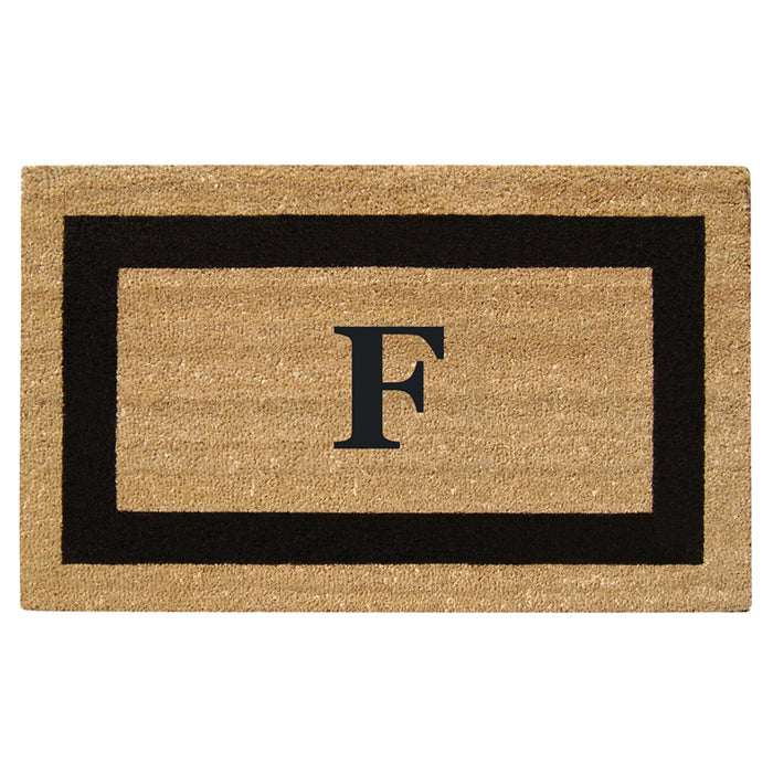 Superscraper Door Mat Single Picture Frame, Monogram F - 20" x 36"