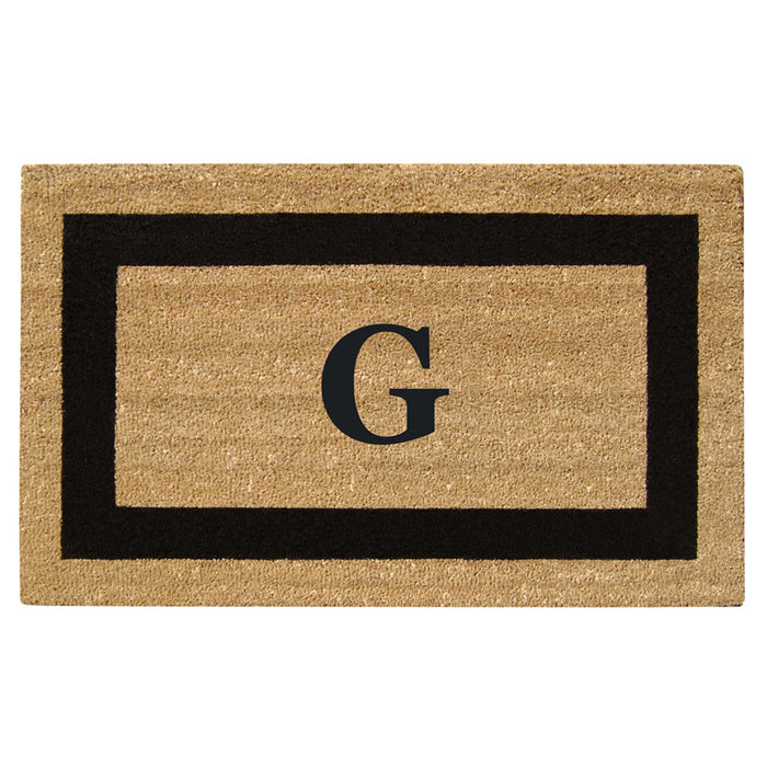 Superscraper Door Mat Single Picture Frame, Monogram G - 20" x 36"