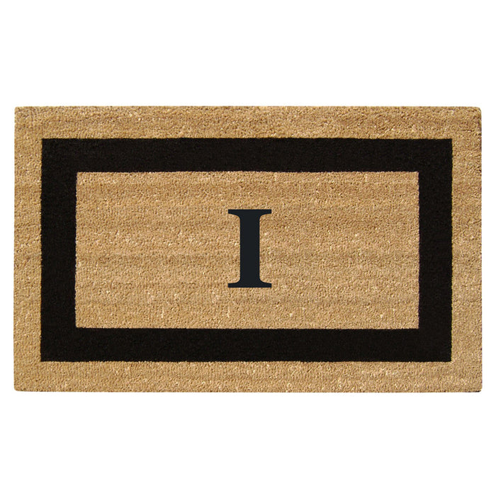 Superscraper Door Mat Single Picture Frame, Monogram I - 20" x 36"