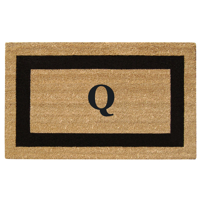 Superscraper Door Mat Single Picture Frame, Monogram Q - 20" x 36"