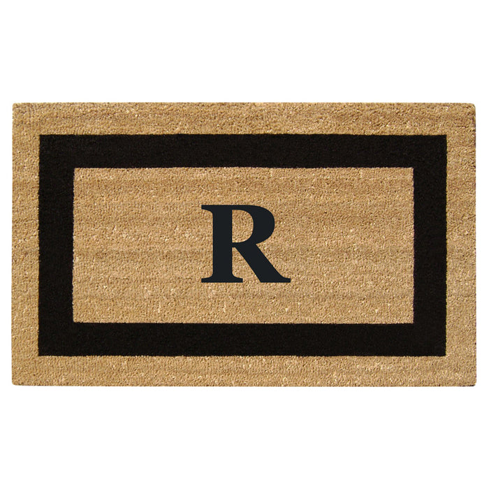 Superscraper Door Mat Single Picture Frame, Monogram R - 20" x 36"