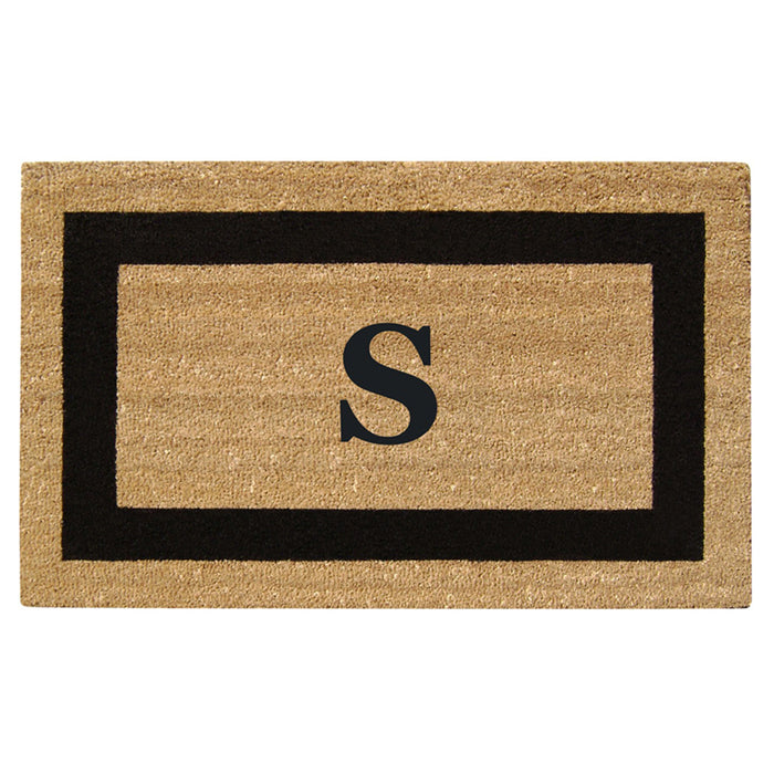 Superscraper Door Mat Single Picture Frame, Monogram S - 20" x 36"