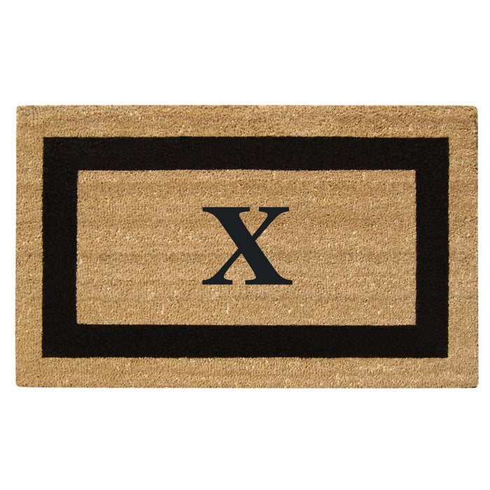 Superscraper Door Mat Single Picture Frame, Monogram X - 20" x 36"