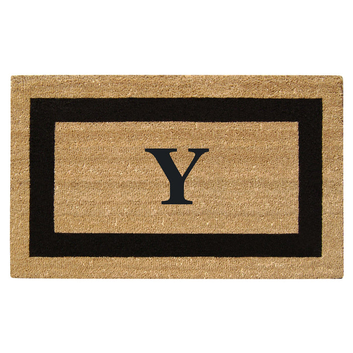 Superscraper Door Mat Single Picture Frame, Monogram Y - 20" x 36"