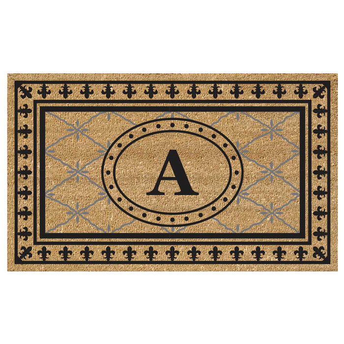 Superscraper Door Mat Bungalow, Monogram A - 20" x 36"