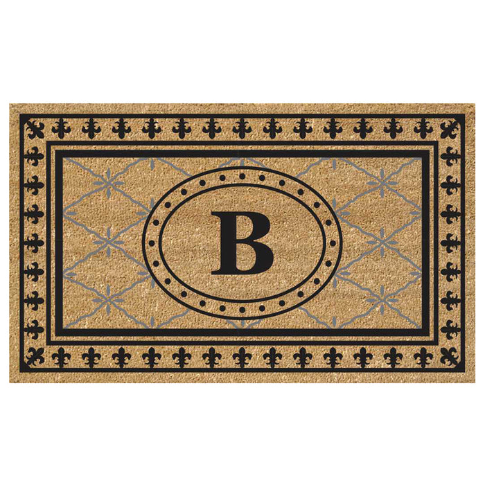 Superscraper Door Mat Bungalow, Monogram B - 20" x 36"