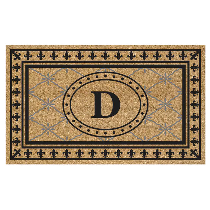 Superscraper Door Mat Bungalow, Monogram D - 20" x 36"