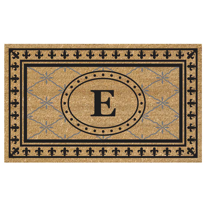 Superscraper Door Mat Bungalow, Monogram E - 20" x 36"