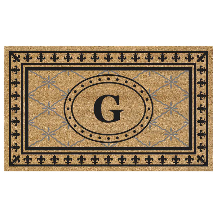 Superscraper Door Mat Bungalow, Monogram G - 20" x 36"