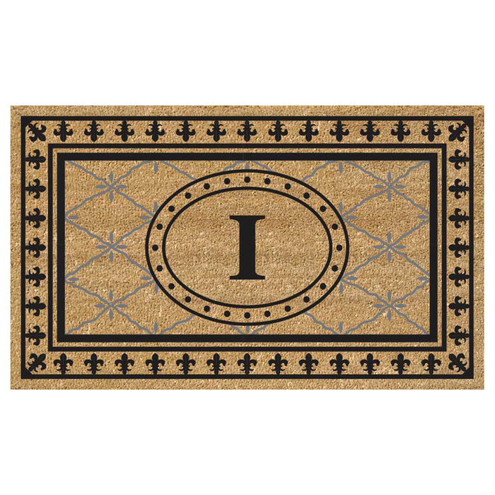 Superscraper Door Mat Bungalow, Monogram I - 20" x 36"