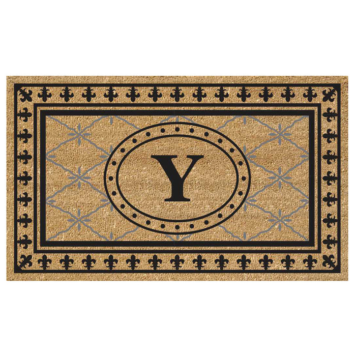 Superscraper Door Mat Bungalow, Monogram Y - 20" x 36"