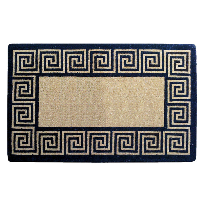 Heavy Duty Coir Doormat Greek Key, Plain - 30" x 48"