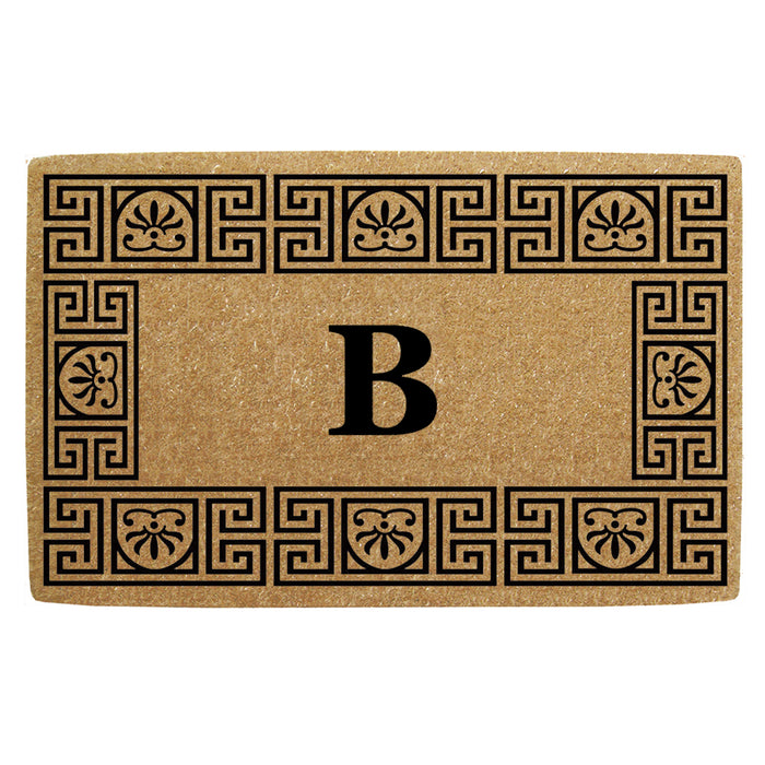 Heavy Duty Coir Door Mat Greco, Monogram B - 18" x 30"