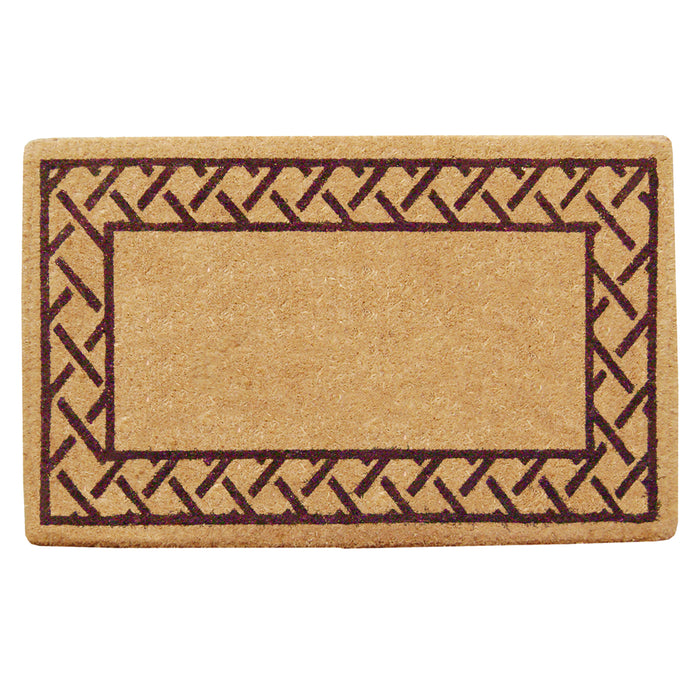 Heavy Duty Coir Doormat Trellis, Plain - 22" x 36"