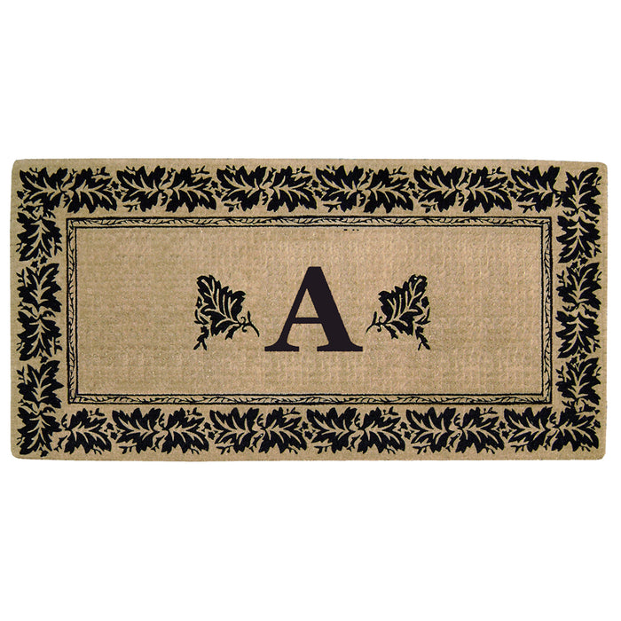 Heavy Duty Coir Door Mat Vineyard, Monogram A - 36" x 72"