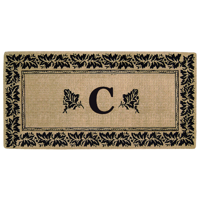 Heavy Duty Coir Door Mat Vineyard, Monogram C - 36" x 72"