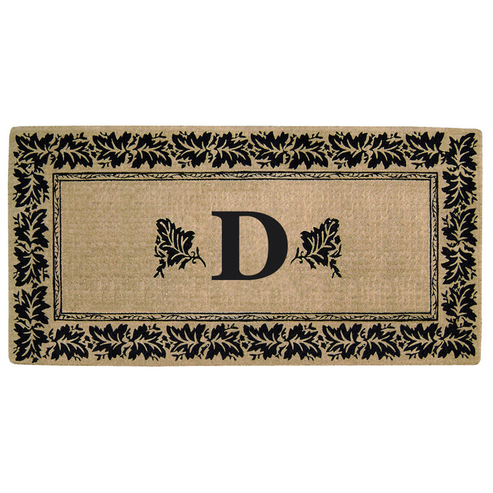 Heavy Duty Coir Door Mat Vineyard, Monogram D - 36" x 72"