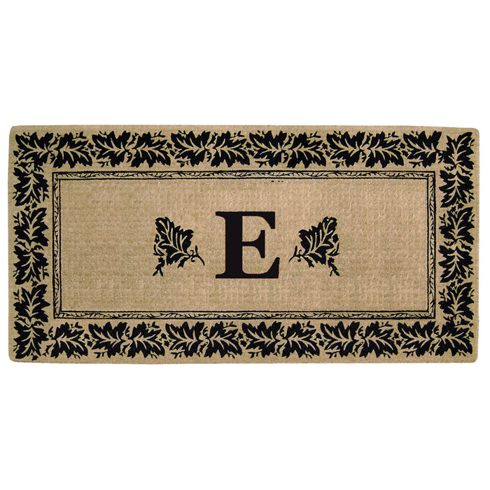 Heavy Duty Coir Door Mat Vineyard, Monogram E - 36" x 72"