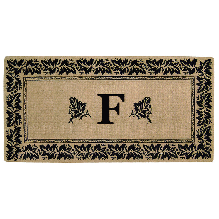 Heavy Duty Coir Door Mat Vineyard, Monogram F - 36" x 72"