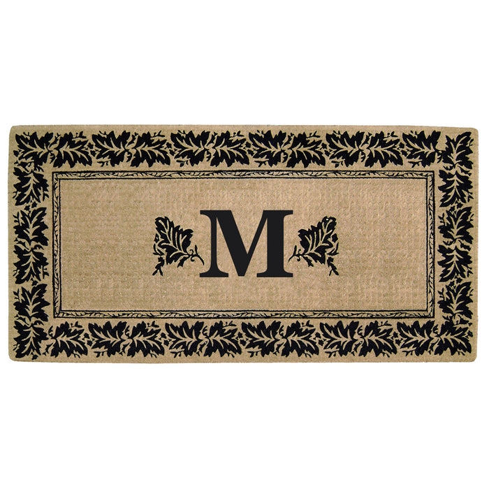 Heavy Duty Coir Door Mat Vineyard, Monogram M - 36" x 72"