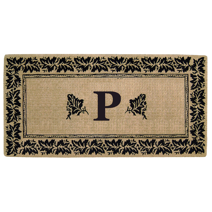 Heavy Duty Coir Door Mat Vineyard, Monogram P - 36" x 72"