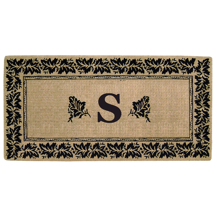 Heavy Duty Coir Door Mat Vineyard, Monogram S - 36" x 72"