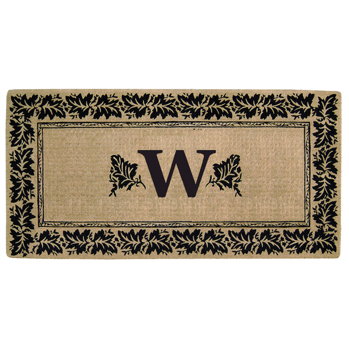 Heavy Duty Coir Door Mat Vineyard, Monogram W - 36" x 72"