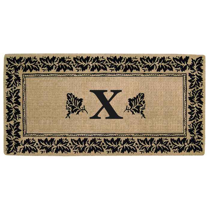 Heavy Duty Coir Door Mat Vineyard, Monogram X - 36" x 72"