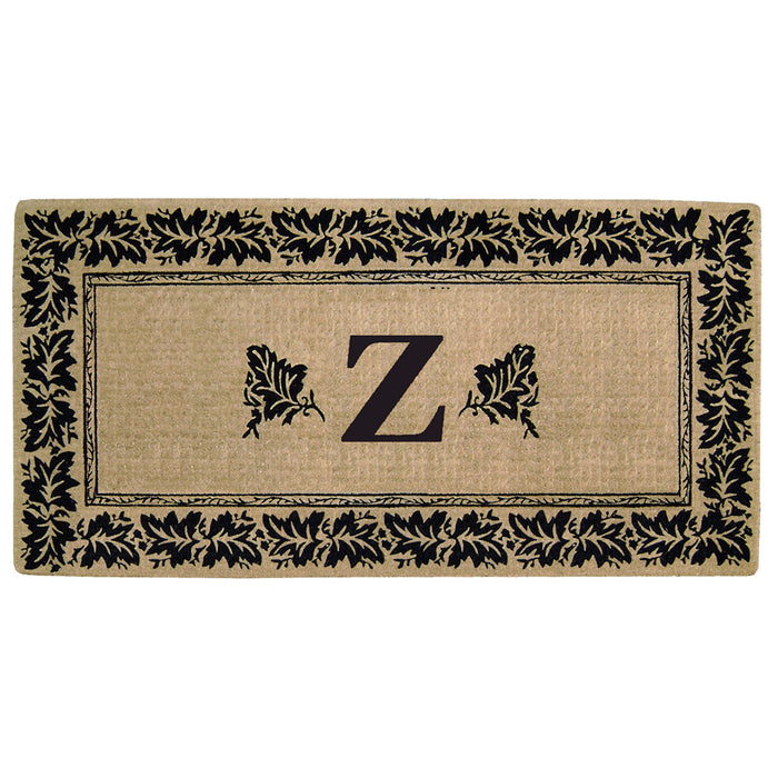 Heavy Duty Coir Door Mat Vineyard, Monogram Z - 36" x 72"