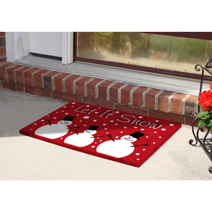 Printed Holiday Coir Mat, Personalized Outdoor Doormats - Accentuary