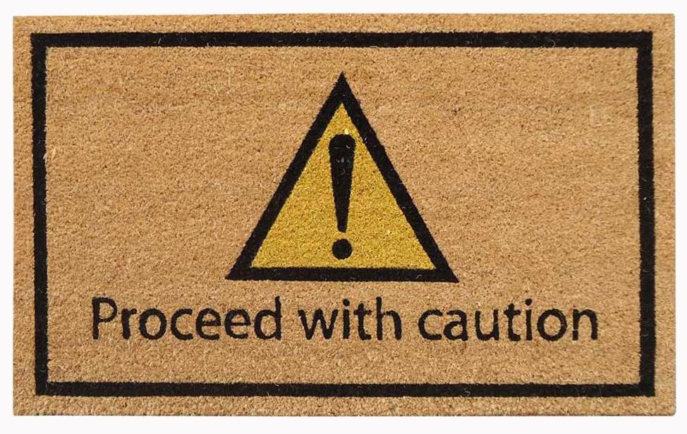 Proceed Sticker Warning Proceed With Caution